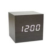 目覚まし時計 音声反応 LEDクロック 木目調 BK/WH XCW-200 BK/WH