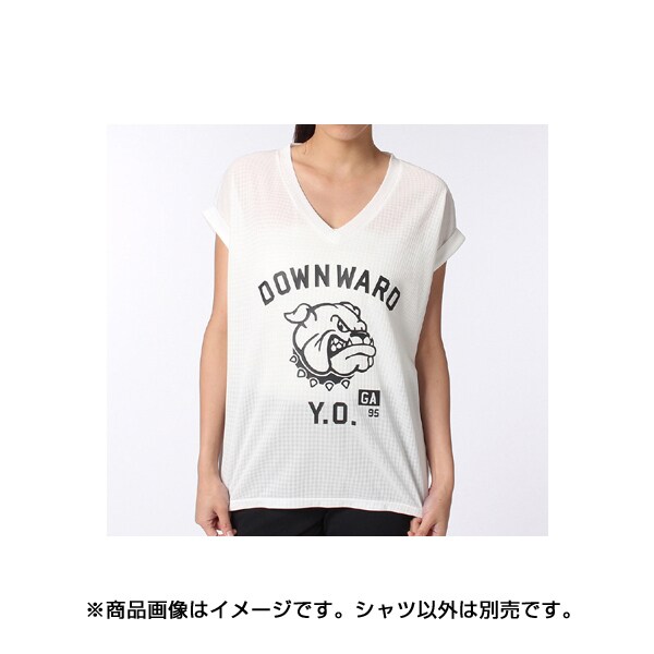 AE8695 J/L ヨガ メッシュドッググラフィックTシャツ [Lサイズ]