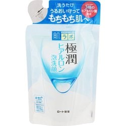 肌ラボ 極潤 ヒアルロン泡洗顔 つめかえ用 140ml [泡洗顔料 3種ヒアルロン酸 濃密泡 W洗顔不要 無香料 無着色 アルコール エタノールフリー パラベンフリー]
