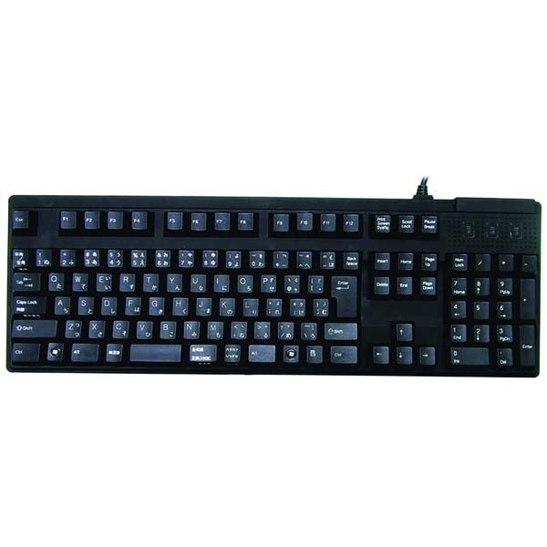 Kailh青軸 メカニカルキーボード 109フルキー 日本語配列 テンキー付 USB・PS/2対応 ブラック OWL-KB109BLJP-BK