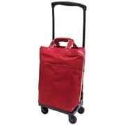 ソフトキャリーケース 旅行日数目安:2~3泊 約20L D-163 プレーネ座面付 バッグ付 M レッド