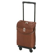 ソフトキャリーケース 約20L 100席未満機内持ち込み可 D-116 ジップIII バッグ付 L21 ブラウン