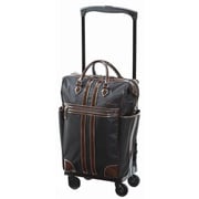 ソフトキャリーケース 約21L D-221 ルーマ座面付 バッグ付 M ブラック×ブラウン