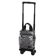 ソフトキャリーケース 約5L 100席未満機内持ち込み可 D-233 タルタン バッグ付 TS15 シルバーチェック