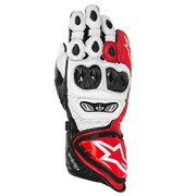 レーシンググローブ 2XL ホワイト/レッド/ブラック GP TECH レザーグローブ