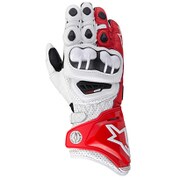 レーシンググローブ M ホワイト/レッド/ブラック GP PRO レザーグローブ