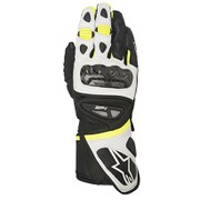 レーシンググローブ L BLACK/WHITE/YELLOW FLUO SP-1 レザー グローブ 8115