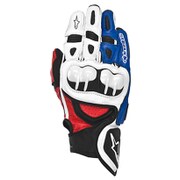 スポーツグローブ M ホワイト/レッド/ブルー GPX レザーグローブ
