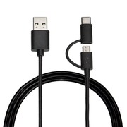 USB Type-Cコネクタ データ転送&充電ケーブル 1m ブラック OWL-CBJDCMA10-BK