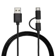 USB Type-Cコネクタ データ転送&充電ケーブル 1.5m ブラック OWL-CBJDCMA15-BK