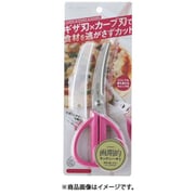 カーブキッチンハサミ ケース付 ピンク 000DH2054