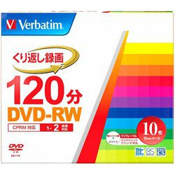 録画用DVD-RW 片面1層 4.7GB 1-2倍速対応 10枚 インクジェットプリンタ対応 VHW12NP10V1B