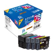 互換リサイクルインクカートリッジ エプソン IC4CL75 4色セット(顔料) JIT-KE754P