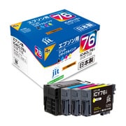 互換リサイクルインクカートリッジ エプソン IC4CL76 4色セット(顔料) 日本製 JIT-KE764P