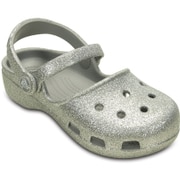 crocs karin sparkle clog kids C11 [クロックス カリン スパークル クロッグ キッズ 18.0cm シルバー]