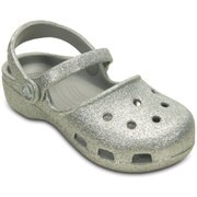 crocs karin sparkle clog kids C9 [クロックス カリン スパークル クロッグ キッズ 16.5cm シルバー]