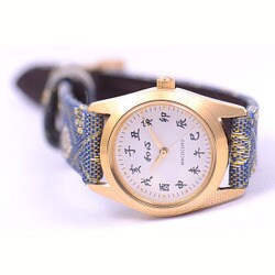 ワココロ 腕時計 WA-001L-J ブルー 和心和素材を取り入れた個性ある日本製レディース腕時計 WA-001L-I