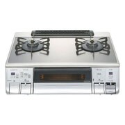 シルバーガラストップ ワイドグリル  都市ガス用 左強火タイプ NLW2268TSKSIL/13A