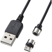 マグネット脱着式マイクロUSBケーブル 1m ブラック KU-MG1