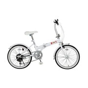 折りたたみ自転車 20型 ZERO-ONE FDB20 6S MG-ZRE206-WH