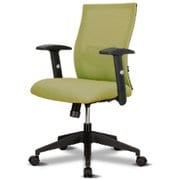 コンパクトメッシュチェア 肘付き グリーン RWC-10AX-G