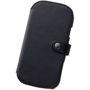 らくらくスマートフォン3 F-06F用 シンプルブックレザーケース 合皮 ブラック RT-F06FLBC6/B