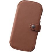 らくらくスマートフォン3 F-06F用 シンプルブックレザーケース 合皮 ブラウン RT-F06FLBC6/BR