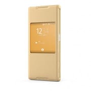 SCR42 [Xperia Z5 SO-01H用 ウィンドウ付きカバー ゴールド]