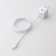 スマートフォン タブレット用 AC充電器 microUSB CUBE型 直生え 1.0m 1.8A出力 ホワイト MPA-ACMBC102WH