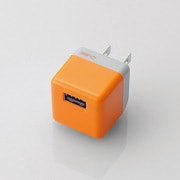 スマートフォン タブレット用 AC充電器 USBメス×1 CUBE型 1.8A出力 オレンジ MPA-ACUBN003DR