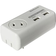 折りたたみプラグAC USBアダプタ ホワイト OWL-ACU2A1F24-WH