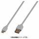 GH-UCSMBWシリーズ リバーシブルmicroUSB充電・データ転送ケーブル 50cm グレー GH-UCSMBW50-GY
