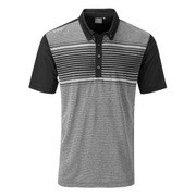 P03184-B727-M [PING16SS ジョナス ポロシャツ ブラック×グレー マール Mサイズ]