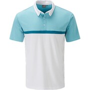 P03200-W722-XL [PING16SS ナイル ポロシャツ ホワイト×アマルフィ ブルー マルチ XLサイズ]