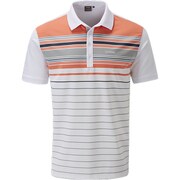 P03164-W715-XL [PING16SS シャー ポロシャツ ホワイト×ゴールデン シエナ マルチ XLサイズ]