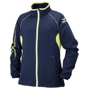 32JC623014 [ムーブクロスシャツ レディース XLサイズ ディープネイビー×サニーライム]