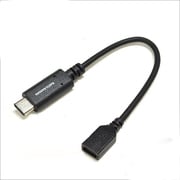 USB 充電・通信変換ケーブル Type-Cオス-Micro-Bメス 10cm ブラック RBHE244