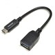 USB 充電・通信変換ケーブル Type-Cオス-Type-A3.0メス 10cm ブラック RBHE247