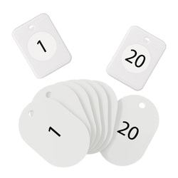 クロークチケット 1～20 白 BF-150-WH