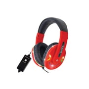 光るサウンドヘッドフォン レッド AH9389RD