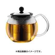 1807-16 [ASSAM ティープレス ステンレスフィルター ガラスハンドル 500ml]