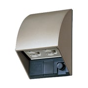 防水コンセント 2コ口 露出・埋込両用 抜け止め式 シャンパンブロンズ WK4602QK