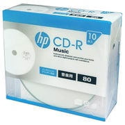 音楽用CD-R 10P スリムケース インクジェットプリンター対応ホワイトワイドレーベル 1-32倍速 CDRA80CHPW10A