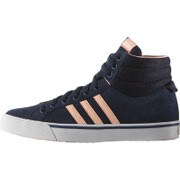 F99518-225 [アディダスネオ NEOPARK ST MID W LEA レディース 22.5cm カレッジネイビー/ライトフラッシュオレンジS15/アッシュブルーS15]