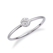 ダイヤモンドリング K18WG D0.16ct #10 0002104943