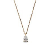 ペアシェイプカットダイヤモンドネックレス K18YG D0.10ctup 0002111833