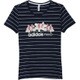 BHR74 AJ8631 [STR フローラルグラフィックTシャツ W J/M カレッジネイビー/ホワイト]