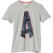 BHQ03 AK1047 [STR CM アルファベットTシャツ M J/O ミディアムグレイヘザー/ブライトレッド]