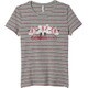 BHR74 AK1334 [STR フローラルグラフィックTシャツ W J/S ミディアムグレイヘザー/ボールドピンク]