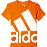 JOZ61 AK2010 [KIDS Boys エッセンシャルズ スーパービッグロゴ Tシャツ J120 オレンジ/ホワイト]